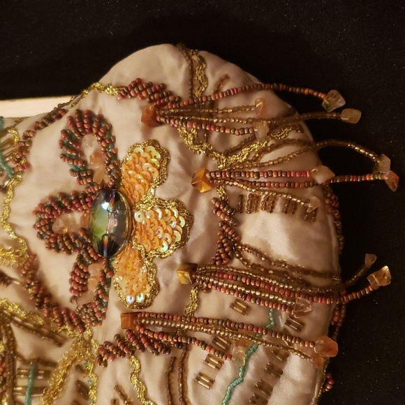 Vintage Art Deco Beaded Evening Bag with Beaded Fringe - Picture 3 of 10